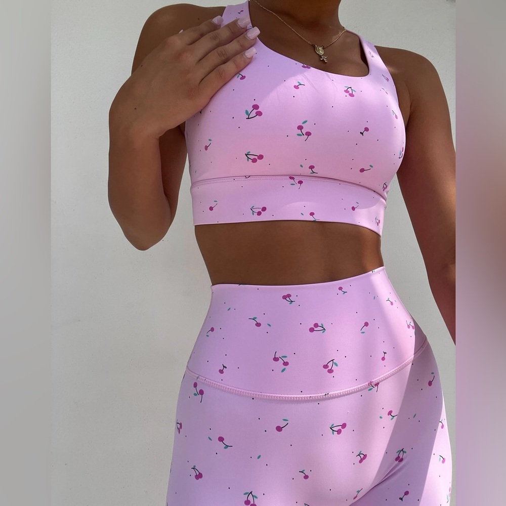 Astoria Activewear Luxe Cherry Blossom Crop & Short Set